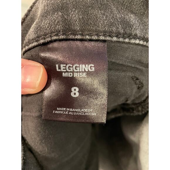 Express Black Jean Leggings, Cut off Ankle - Midrise Size 8 - Picture 6 of 11